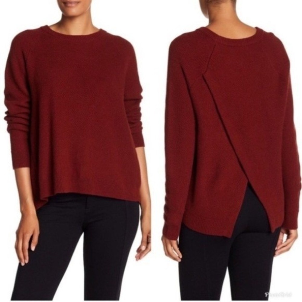 Madewell Province Cross-Back Pullover Sweater S Small Crossover‎ Back G6851 Red